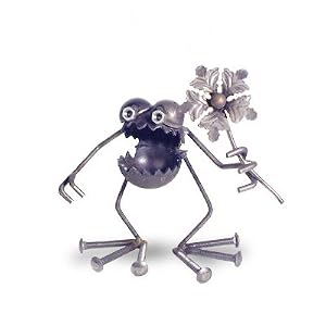 Gnome-Be-Gone Sculpture with Flower by Modern Artisans