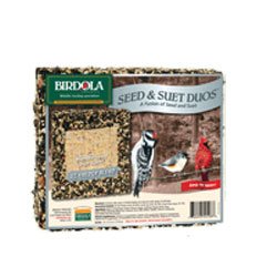 Birdola Seed and Suet Duos Hi-Energy Blend Cake for Wild Birds (1.8-lb cake) by Birdola