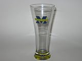 MICHIGAN WOLVERINES 12 oz. Flared Logo Bottoms Up Pilsner Beer Glass