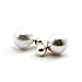 Carejoy® 1 Pair White- Charming Double Artificial Bead Earring Ear Ring Ear Stud Decoration