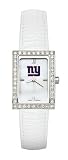New York Giants Ladies Allure Watch White Leather Strap