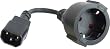 netSells� Netzkabel * Kaltger�te Stecker / Schuko Buchse * Kabel f�r USV * schwarz * Gesamtl�nge 0,23 m