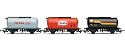 Hornby R6366 00 Gauge Fuel Train: Shell Tanker, Texaco Tanker, Total Tanker Railroad Rolling Stock