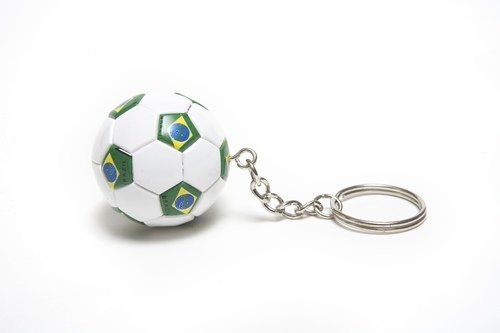 Mini Soccer Ball Keychain - Brazil