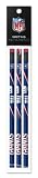 New York Giants 3 Pack Wood Pencil in Clear Bag with Header - NFL (12005-QUS)
