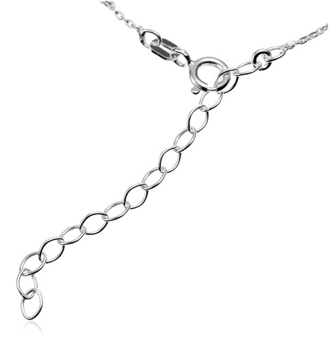 Sterling Silver Girl's Double Flower Pendant, 13-15