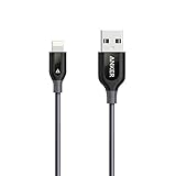 Anker PowerLine+ ライトニングUSBケーブル Apple MFi認証取得【高耐久ケブラー素材 / 2重編込の高耐久ナイロン素材 / 結束バンド付属】iPhone、iPad各種他対応 (0.3m グレー)