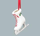 Porcelain Ice Skate Christmas Ornament Holiday Decor
