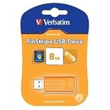 Verbatim - Pin Stripe Plist - Cl&eacute; USB - 8 Go - Orange