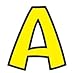 READY LETTER 4 INCH PLAYFUL YELLOW