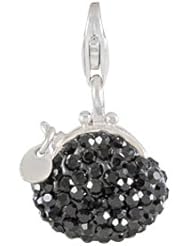 SilveRado(tm) VRB324-0 Verado Bling Bling Me Bag Black Bead / Charm