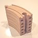 3.5 Inch Curved Train Track Piece- Set of 6-100% Compatible with All Major Brands Including Thomas Wooden Railway System