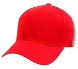 Plain Summer Baseball Cap Hat- Red