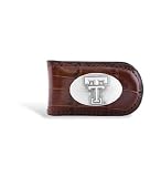 Texas Tech Leather Croco Tan Magnetic Money Clip