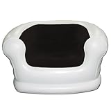 Smart Air Beds Rave Inflatable Chair (White w/Flocked Black Center)