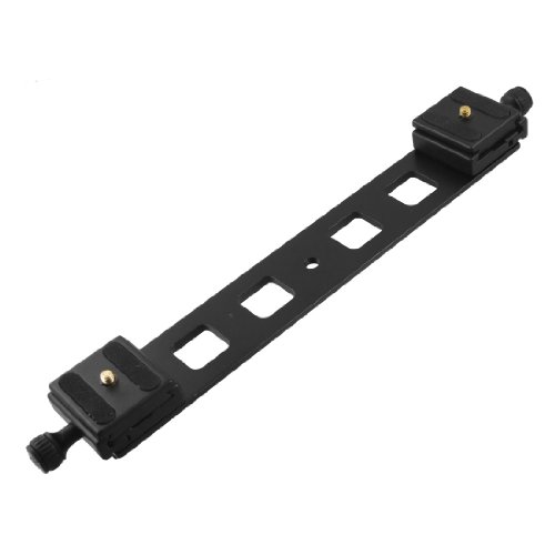 Aluminum Alloy Dual Twin DSLR Camera Bracket Mount Bar w 2 Quick