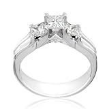 31Ubpgo%2BoWL. SL160  PrincessPlus Three Stone Diamond Ring 1ctw