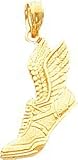14K Gold Wing Running Shoe Charm