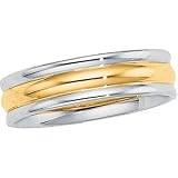14K Two Tone Gold Design Band