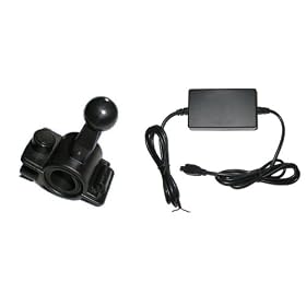 Motorcycle Mount & Hardwire Direct Power Cable for Garmin Nuvi 200 200W 205 205W 250 250W 255 255W 260 260W 265 265W 270 300 310 350 360 370 500 550 600 610 650 660 670 680 750 760 770 780 850 860 880 GPS