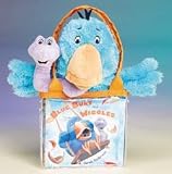 Plush Puppetote Blue Burt and Wiggles 9"