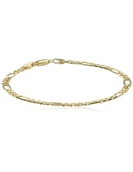 14k Yellow Gold Figaro Bracelet, 8"