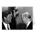 John F. Kennedy and Eamon De Valera - Greeting Card (Pack of 2) - 7x5 inch - Art247 - Standard Size - Pack Of 2