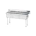 Advance Tabco FE-3-2424 24" x 24" 3 Compartment Sink