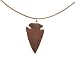 Arrowhead Necklace on Brown Cord picture