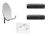Opticum 2 Teilnehmer Komplettanlage (2x FS10p Satelliten Receiver, 2x LNB, 1x Antenne)