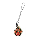 Mascot Paw Print Phone Charm 12-pk. - Black/ Orange