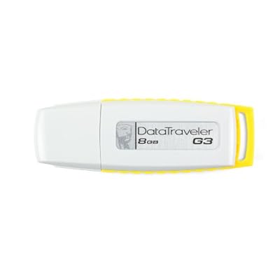 Kingston 8GB USB Pen Drive (White/Yellow)