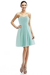 Chiffon Belted Cocktail Above the Knee Short Sweetheart Club Dress/Homecoming Dress/Bridesmaid Dress/Prom Dress/Wedding Dress 