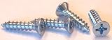 14 X 4 Self-Tapping Screws Phillips / Flat Head / Type A / Steel / Zinc / 500 Pc. Carton