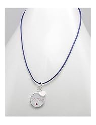 Light Pink Heart Cotton Colored Enamel Necklace In 92.5 Sterling Silver