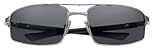 IMAGE OF Cartier Sunglasses Rimmed Polarized Santos De Cartier Designer Fashion Authenic Unisex Ruthenium Finish-Metal Frame/Grey Lenses T8200581