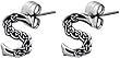 Celtic Letter "S" Pewter Stud Earrings