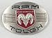 DODGE Ram Tough Logo Enamel Pewter Buckle