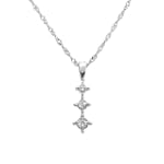 Karat Platinum Diamond 3-Stone Pendant,18"