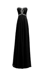 Strapless Sequined Goddess Chiffon Evening Dress/Bridesmaid Dress/Prom Dress/Party Dress 