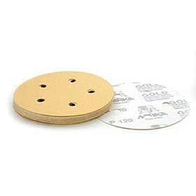 Mirka Bulldog Gold Abrasive Discs 5 Hook And Loop 5 Hole 220 Grit (50 Count) by Mirka