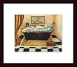 Art Poster Wood Framed Print - Bathing Lady I - Artist: Jennifer Garant- Poster Size: 14 X 11