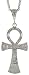 Sterling Silver 2 1/2 (63 mm) Diamond Cut Ankh Cross Pendant