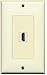 RiteAV HDMI 2.0 Wall Plate 1 Gang Decorative - 1 Port - Light Almond