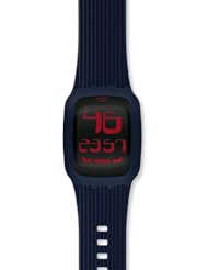 Swatch Touch Dark Blue Digital Dial Silicone Unisex Watch SURN101