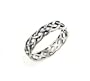 Narrow 4mm Neverending Celtic Knot Sterling Silver Pinky Ring (Size 3,4,5,6,7,8,9,10,11,12,13,14,15,16)