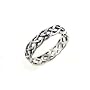Narrow 4mm Neverending Celtic Knot Sterling Silver Pinky Ring (Size 4,5,6,7,8,9,10,11,12)