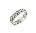 Narrow 4mm Neverending Celtic Knot Sterling Silver Pinky Ring (Size 4,5,6,7,8,9,10,11,12)
