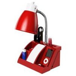 External hard drive:iHome Colortunes Desk Organizer Lamp and iPod Player, Red