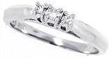 0.09ct Round Cut Diamond Engagement Anniversary Three Stone Ring in 10Kt White Gold